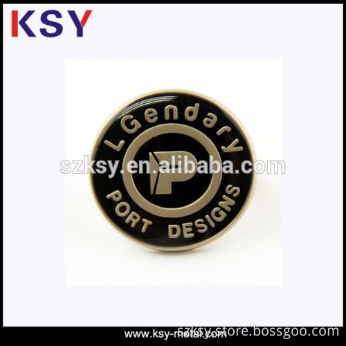 Manufacturer coin shaped custom color metal label small for handbags